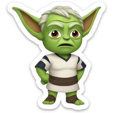 rugby yoda scoring a try sticker