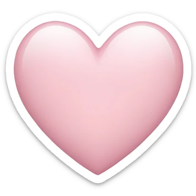 a light pink heart  sticker