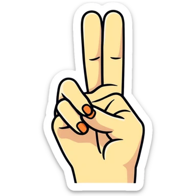 A foot holding up the middle finger sticker