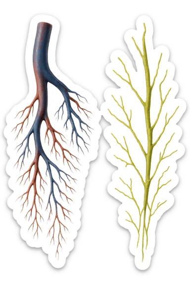 vena umana anatomica e vena linfatica realistiche, IPERREALISTICA 4K sticker