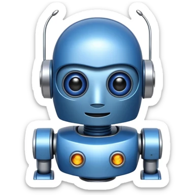 Crée-moi un robot sympathique, pour un chatbot sticker