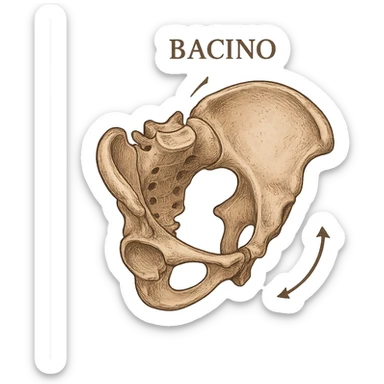 Bacino ruotato in senso orario sticker