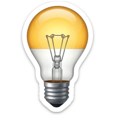 Lightbulb – Clear bulb glowing warmly sticker