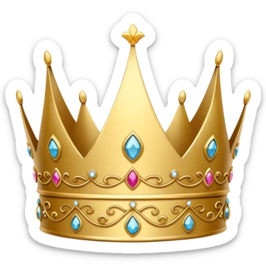 delicate princess crown sticker
