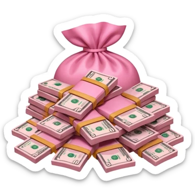 pink money sticker