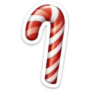 Christmas candy cane sticker