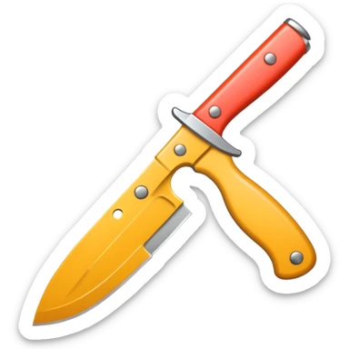 knife with little bows around it sticker