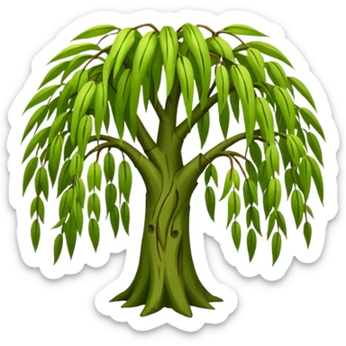 Weeping willow tree sticker