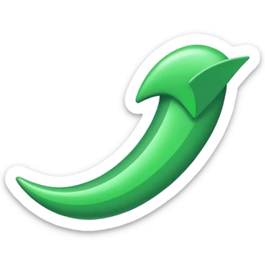 W in green with a swush an the end sticker