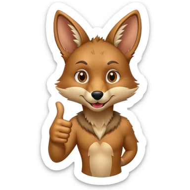 Thumbs Up Coyote  sticker