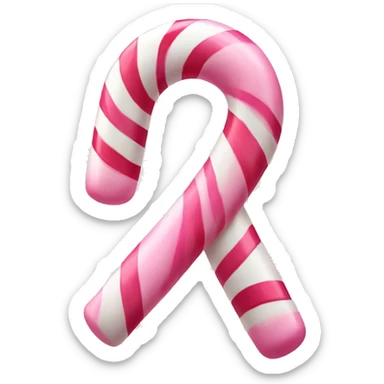 Pastel pink candy cane  sticker