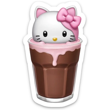 Chocolate milkshake hellokitty  sticker