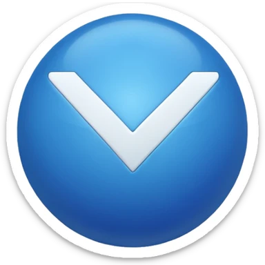 There should be a white checkmark inside the round blue ball. sticker