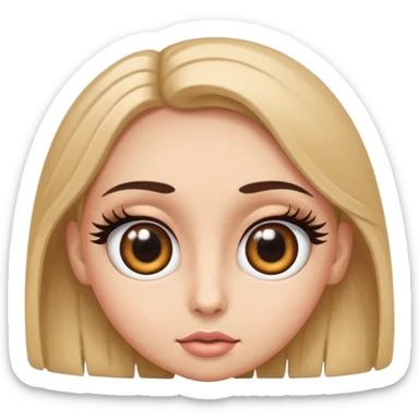 Big eyes with lashes sticker