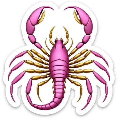 Light pink and gold Scorpion sticker