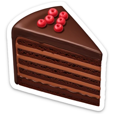 Chocolate cake one piece sticker