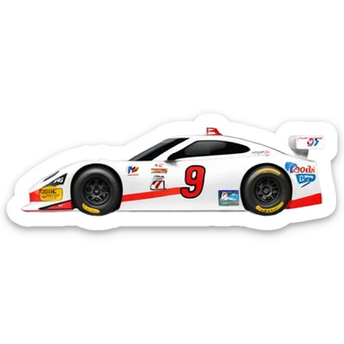 stock racecar side view sticker