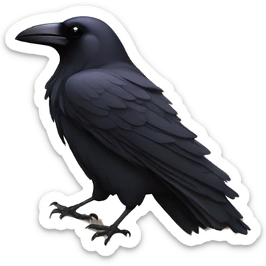 A stylized raven perched on an open book sticker