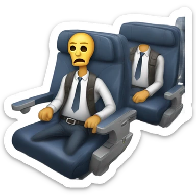 Funny Edward munch the scream on An airplane sticker