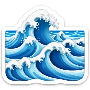 calm Ocean Waves on shore  sticker