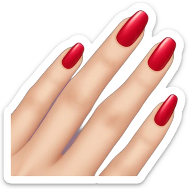 red nail polish sticker