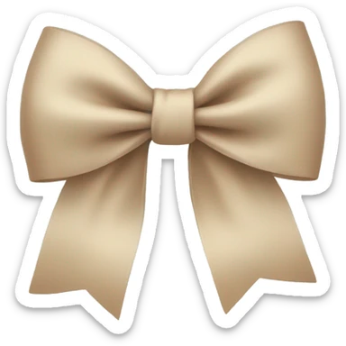 Beige bow sticker