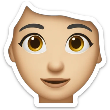 Un sourcil levé - la bouche sur le côté sticker