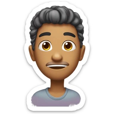 shy and blushing tucking hair behind ear emoji sticker