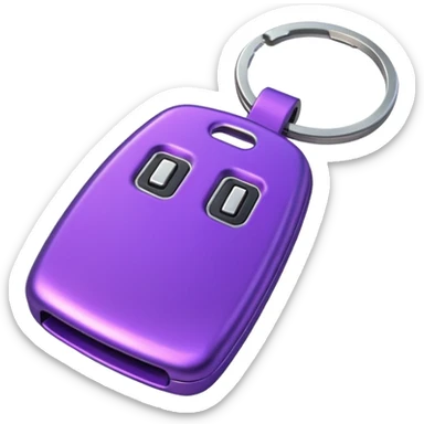 Purple car key sticker