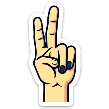 Flipping off sticker