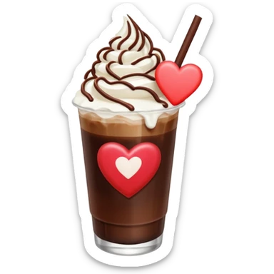 valentines themed iced americao sticker