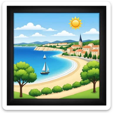 sunny weather france sticker