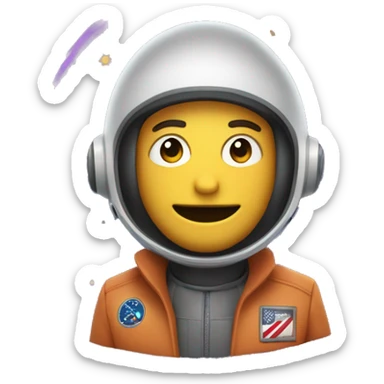 persona flotando en el espacio con un signo de pregunta sticker