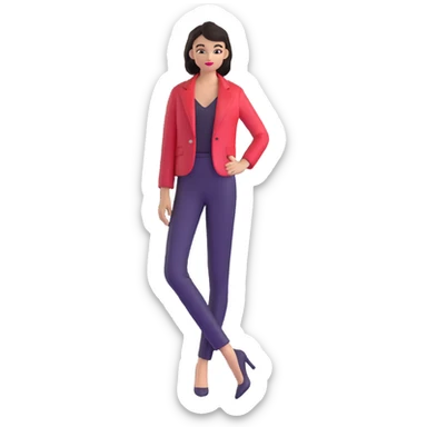 Alex Consani, high fashion model with iconic features and chic style sticker