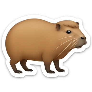 A capybara with a bow on its head sticker