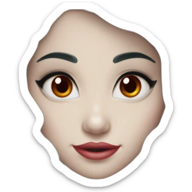 mermaid ariel with red eyes sticker