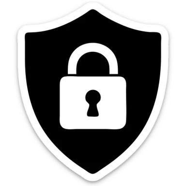 solid filled icon of a shield and padlock, bold, fully filled in teal #49aea3, no white or transparent areas, clear and highly visible, closely matching the reference image sticker