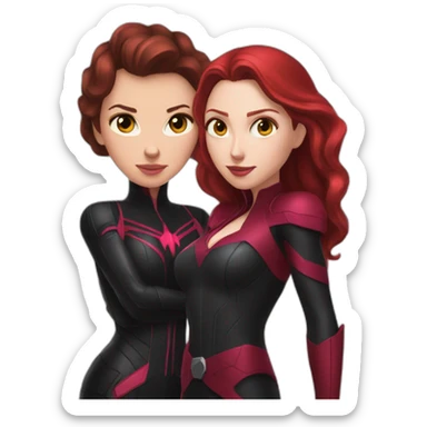 Scarlet witch and black widow sticker