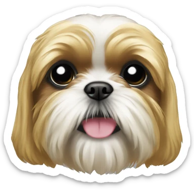 Christmas gold Shih Tzu  sticker