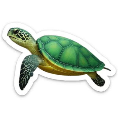 Green turtle sticker