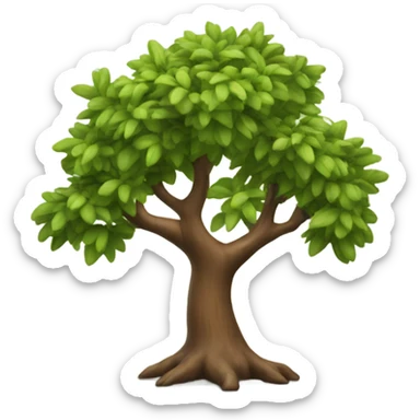 animated "hi" waving realistic tree sticker