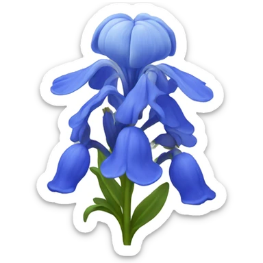 Blue bonnet flower sticker