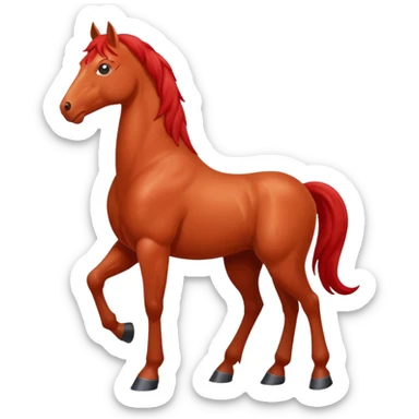 red horse 2026 year funny sticker