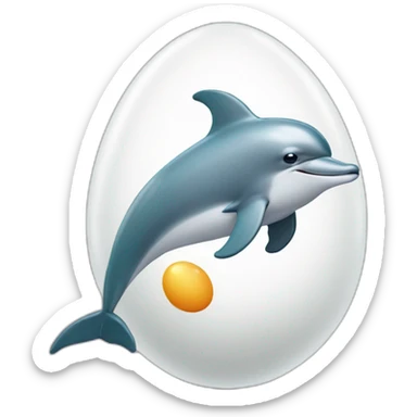 dolphin saying the egg let's go to a egg path oh okay no what eggs not hatch  sticker