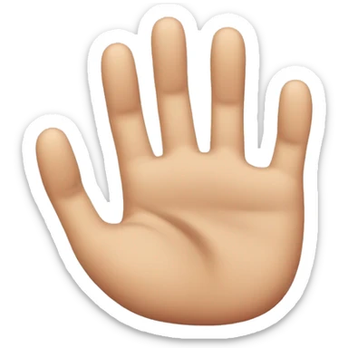 Palm with all curled fingers  sticker