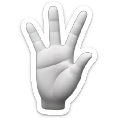 Peace hand but oppise side sticker