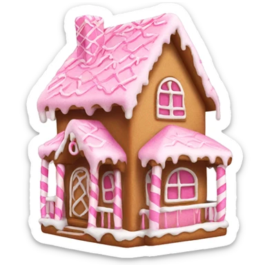 Pink gingerbread house  sticker