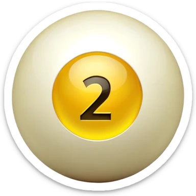 golden billiard ball with the number 23 in a glowing neon style sticker