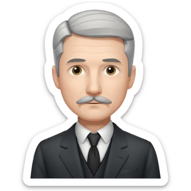 Nikolai Tesla,pensive, half body sticker