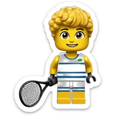 Lego tennis player sticker